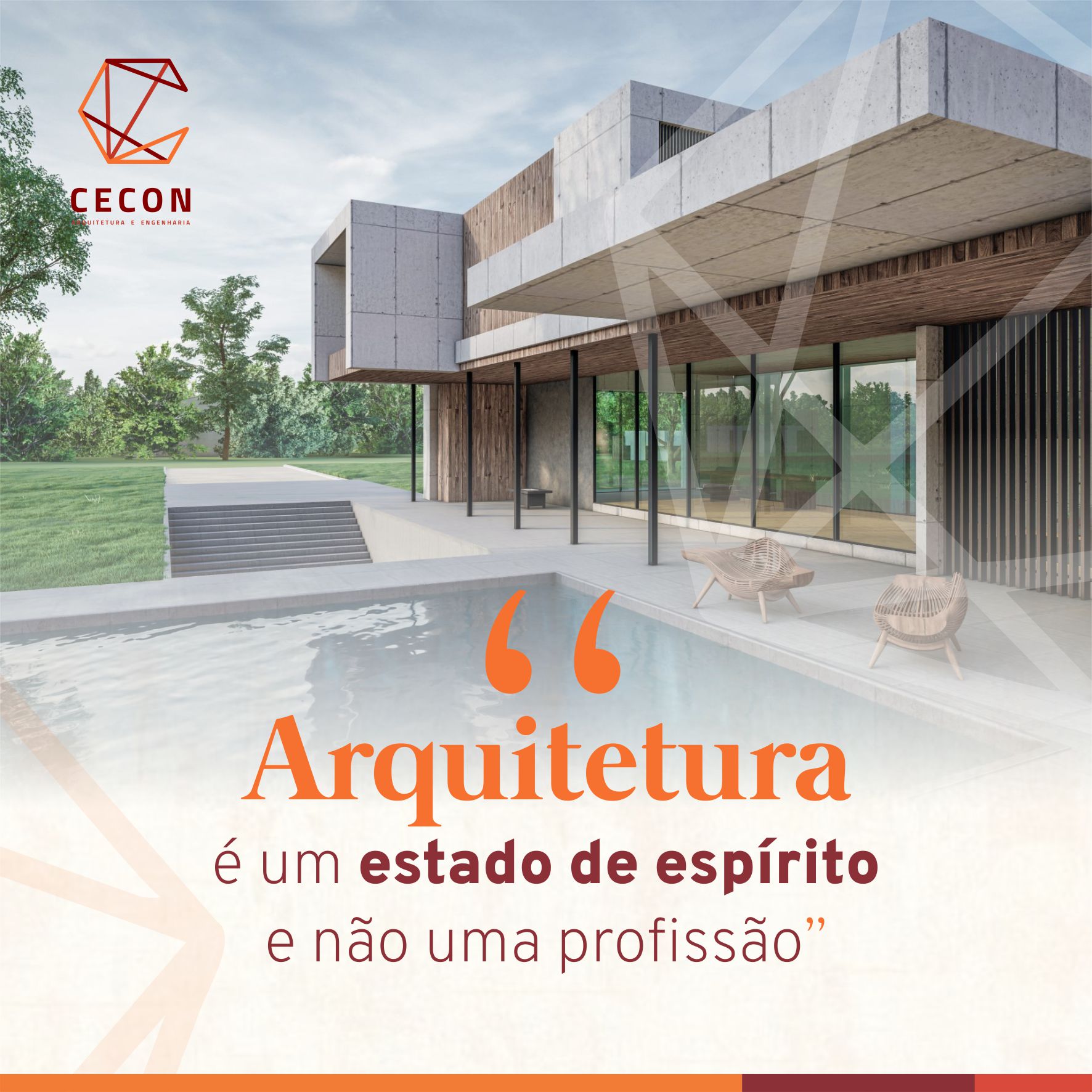 ARQUITETURA - É UM ESTADO DE ESPÍRITO E NÃO UMA PROFISSÃO .